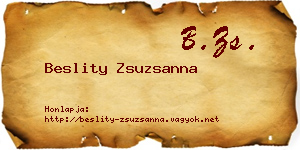 Beslity Zsuzsanna névjegykártya