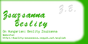 zsuzsanna beslity business card